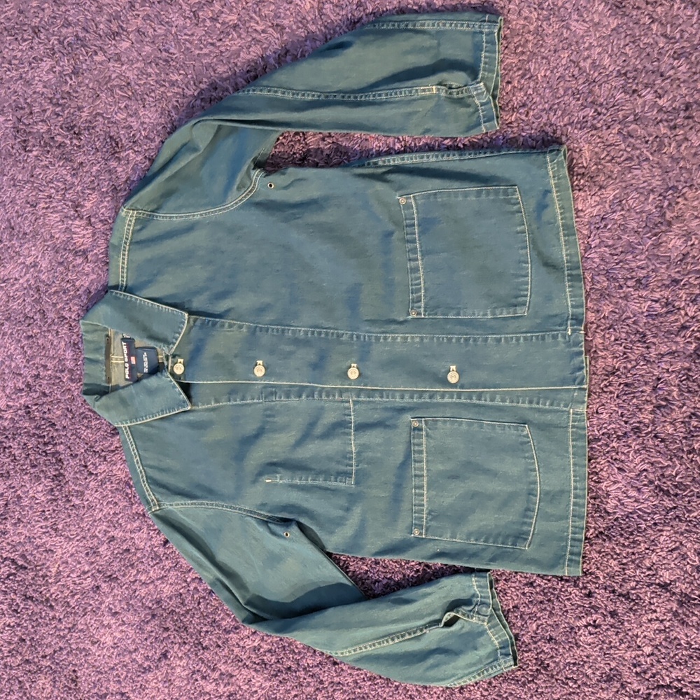 Vintage 90s Polo Sport Ralph Lauren Denim Jean Work Wear Jacket Chore Rare USA